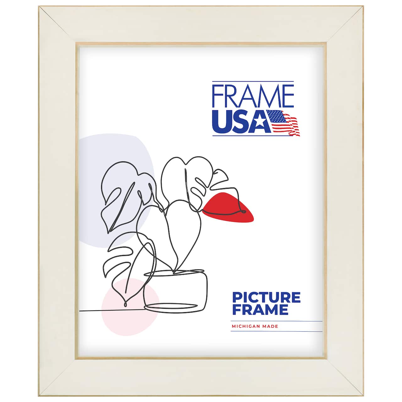 Frame USA Clean Cut Off-White Single Image Picture Frame